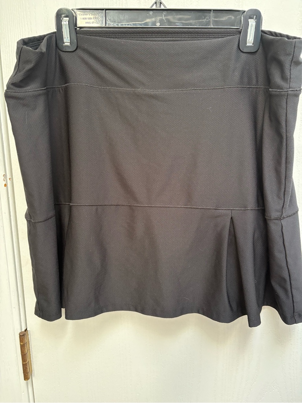 Reel Legends Black Active Skirt with Gold Globe Accent - built in shorts!